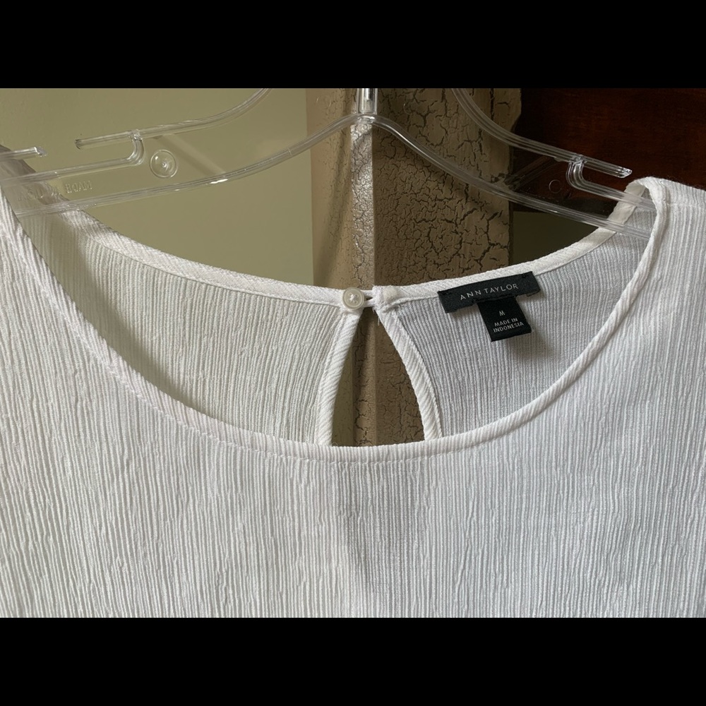 Ann Taylor white tie top